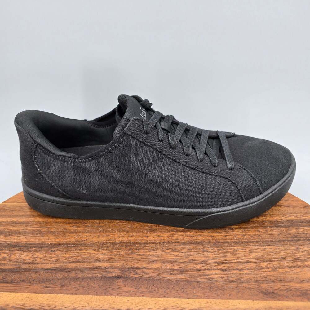 Kizik Irvine Shoes Mens 9 D Black Canvas Hands Free Lace Up Athletic Sneakers